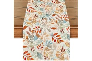 Artoid Mode Blätter Herbst Tischläufer, Saisonnal Küche Tisch Dekoration Drinnen Urlaub Party Dekor 40x180 cm