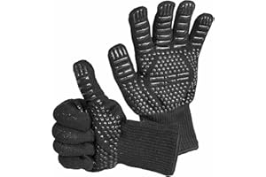 ‎FENNEK FENNEK | Premium Grillhandschuhe | Hitzebeständig bis 500 Grad | Mit Unterarmschutz | Zum Grillen, Backen, Kochen, BBQ, Lagerfeuer | 1 Paar- Einheitsgröße