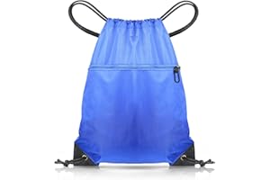 CHEPULA Turnbeutel mit Kordelzug blau, Schnur, Schwimmen, Kordelzug, PE-Taschen für Frauen und Herren, Reise, Strand, Schultasche mit wasserdicht für Kinder, Jungen, Mädchen, blau…