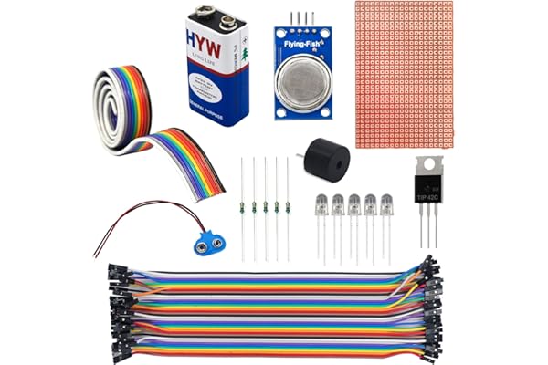 Electronic Spices MQ-2 Sensor LPG Gas Detector Project with Alarm (57 Item)