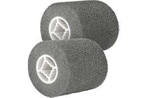 GROWNEER 2 Päckchen 60 Körnung Schleifwalze Bürste, Effizient Schleifrolle Bürste aus Brauner Korund und Kunstfaser, Schleifhülsen für Schleifroller Schleifmaschine zum Schleifen Mattieren Satinieren