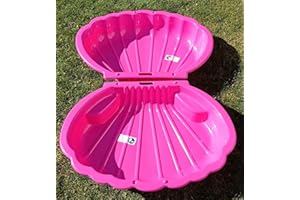 Thorberg 2-er Sandbox Sandkasten Sandmuschel Muschel Wasser Planschbecken groß 108x79cm XL, 5 Farben! (2xrossa)