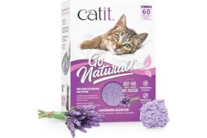 Catit Go Natural!, Clumping Cat Litter, Made of Pea Ski, with Lavender Scent, 2 x 2.8 kg (5.6 kg)