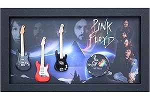 ROCK GUITAR MINIATURES RGM9065 Pink Floyd Miniature Guitar Collection in Shadowbox Frame
