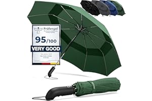 WILFORD & SONS Parapluie Pliant Compact - Automatique Ouverture/Fermeture Bouton et Sac | Résistant au Vent, Incassable Solide, Petit Mini, Télescopique, Noir, Facile, Étanche - Homme Femme Ombrelle Voyage