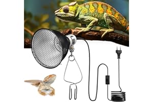 GlowUp Lampe Chauffante Dôme Réflecteur, 5.5 Pouces E27 200W Lampe Chauffante Terrarium Support de Lampe à Réflecteur pour Ampoule UVA UVB