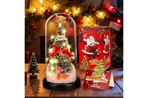 HOTOIQ Artificial Christmas Tree, with LED Lights Suitable for Home, Office, Desktop, Bedroom Decoration, Birthday Gift, (Christmas Reindeer Design)