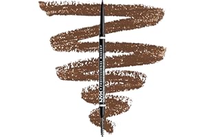 NYX Professional Makeup Crayon à Sourcils Micro Brow Pencil, Crayon Ultra-Fin Double-Embout avec Mine Rétractable et Goupillon, Teinte : Chocolate (04)