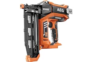 AEG - Cloueur 18V PRO18V Brushless 16Ga (Sans Batterie) - Mode Rafale ou Séquentiel - Ajustement de Réglages Sans Outil - Châssis Magnésium - Grand Confort de Travail - B16N18-0