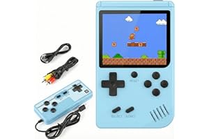 KF-PREMIUM Retro Handheld Game Console | Gameboy Style Portable 8-Bit Console with 500 Classic Games, 2.8" Colour Screen & Rechargeable Battery – Perfect Nostalgic Gift for Boys or Girls