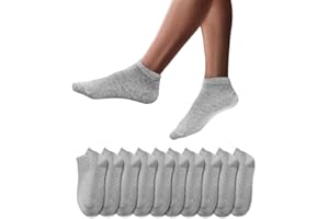 YouShow 10 Pares Calcetines Deportivos Tobilleros Hombre Mujer Cortos Calcetin Algodon