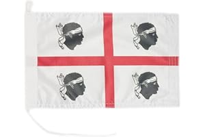 PANDIUI23 Bandiera della Sardegna, 20 x 30 cm, peso del tessuto, stampato, resistente, con maglia e passante, bandiera nautica, 20 x 30 cm (Sardegna)