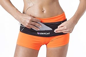 GW#Cool marsupio running cintura belt corsa escursionismo trail fitness sportivo fascia elastico unisex adulto, tasche portaoggetti portatelefono idratazione portaborracce (S)