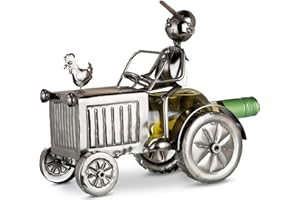 ‎GILDE GILDE Weinflaschenhalter Metall vernickelt - Flaschenhalter - Weinständer - Fabr: Silber - Höhe 25 cm