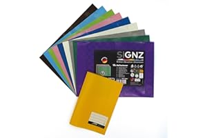 SIGNZ Bast-ochraniacze na zeszyty DIN A5, 10 sztuk, posortowane kolorystycznie, mocne 100 my (0,1 mm), neutralne pod względem emisji CO2, wyprodukowane w Niemczech