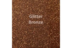 Siser Glitter HTV 20" x 12" Sheet - Iron on Heat Transfer Vinyl (Bronze)