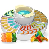 Cecotec Fun &amp; Sugar Gummy Chocolate Fondue Candy Maker 2 in 1 40W 4 Silicone Molds 4 Detachable Trays Compact Design Easy to