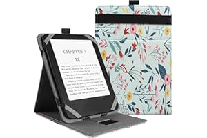 VOVIPO Funda Protectora Universal para Kindle Paperwhite/colorsoft Kobo eReaders de 6" 6.8" 7", Funda Folio Compatible con Kindle/Kobo/Tolino/Pocketook/Sony 6-6.8-7 Pulgadas ebook Reader-Spring Bloom