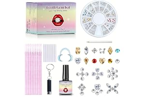 Tpyag Tooth Gem-kit, tandädelstensset, gör-det-själv kristalldekoration för tänder, glänsande tänder, avtagbara tandprydnader, smyckestillbehör för tand med lim för fest, vardag