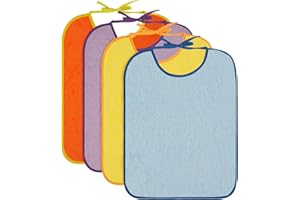 HOTUT Śliniaki dla niemowląt, 4 sztuki, wodoodporne, kształtem litery U, regulowane z gąbki, zmywalne, przedszkole