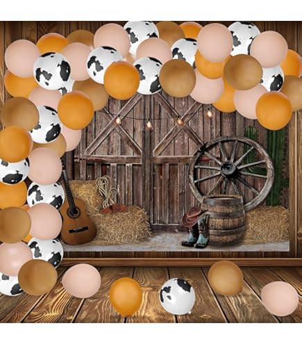 Fête D'anniversaire Western, Décoration De Fête Western, Ballons D'anniversaire De Rodéo, Décoration D'anniversaire De Cow-boy, Kit De Soirée à Thème Rodéo - France