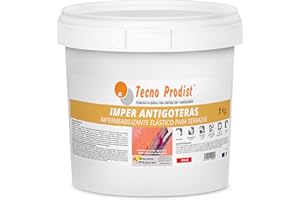 Tecno Prodist IMPER ANTIGOTERAS (1 Kg) ROJO Pintura Impermeabilizante elástica para Terrazas (A Rodillo o brocha)