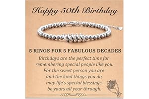 Aunis 16/18/21/30/40/50/60 Birthday Bracelet Gifts for Women Girls