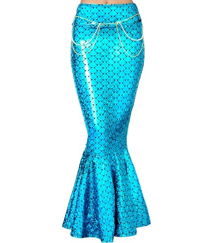 Cerchietto Per Capelli Sirena Con Lustrini E Stelle Marine: Accessorio Luccicante Per Ragazze, Festa A Tema (Blu)