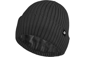 Hasagei - Bonnet tricoté pour femme - En polaire épaisse - Respirant, doux, extensible et doux - Idéal pour l’automne et l’hiver