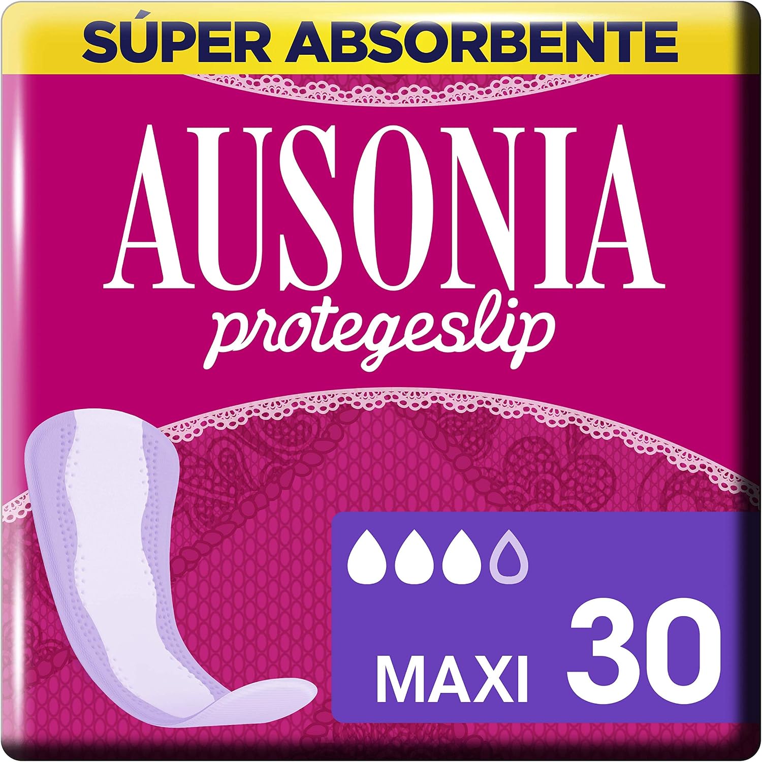 Ausonia Protegeslips Maxi Super Absorbentes, 30 unidades