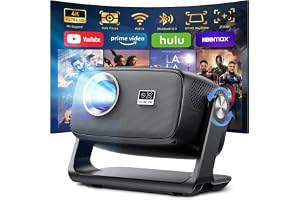 Projektor 4K Full HD, Bluetooth-Videoprojektor med WiFi 6 och Bluetooth 5.4, 30 000 Lumen Hemmabioprojektor, Stöder Autofokus