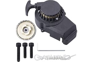 MACHSWON Alloy Recoil Pull Starter for 47cc 49cc 50cc 2 Stroke Syx Moto Holeshot SSR SX50 Coolster Mototec Demon Xpro Hawk DRX Kids Mini Dirt Bike Apex Cagllari Pocket Rocket Bike Quad ATV Parts
