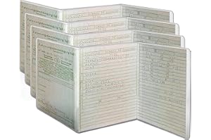 L & P CAR DESIGN L&P, custodia protettiva per libretto di circolazione dei veicoli, 3 pezzi, in PVC trasparente, per moto e motocicli (compatibilità con documentazione italiana non garantita)