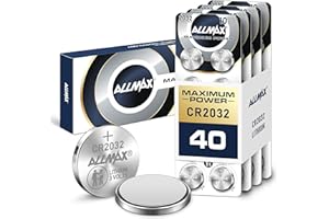 ALLMAX BATTERY Allmax CR2032 Lithium Coin Batteries (40 Count) – Longest Lasting, Leakproof Design, 10-Year Shelf Life, Maximum Performance, Perfect for Key Fobs (3V)