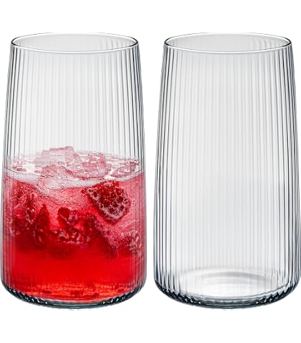 Lot De 4 Verres à Eau 400 Ml Carrés - Verres Long Drink Borosilicate Transparent, Élégants Et Résistants, Pour Cocktails, Jus, Bière
