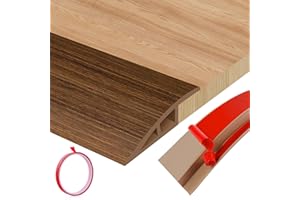 JAHOMFAI Floor Transition Strips Double Sided Self Adhesive Door Threshold Strips for Doorways, Laminate Threshold for Gaps Carpet Floor Tiles