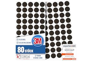 ‎REORDA Reorda® Magnetplättchen selbstklebend (80 Kreise) | Starker 3M-Kleber ermöglicht ausgezeichnete Klebekraft | Vielseitige Flache Magnete zum basteln & schneiden | Ideal nutzbar für Schule & Büro
