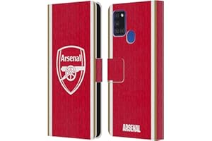 Head Case Designs Officially Licensed Arsenal FC Home 2023/24 Crest Kit Leather Wallet Case Compatible With Samsung Galaxy A21s (2020)