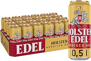 ‎HOLSTEN Holsten EDEL 4,8 % Vol. |24 Dosen Helles Bier 0,5 unvergleichlich mild und süffig im Geschmack | Bierdose Einweg (24 X 0.5 L)