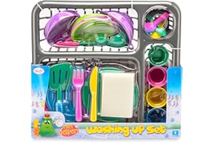 Toyrific Dish Washing Pretend Play Set, Educational Role Play For Kids, 28 Pieces