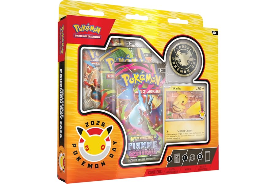 Pokémon Day 2026 Collection by GCC Pokémon (One Holographic Promo Card, One Coin and Three Expansion Envelopes)