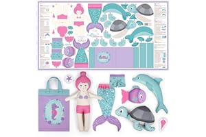 kullaloo KINDERLEICHT - Cut & Sew Stoff als Panel auf Popeline/Baumwolle zum selber Nähen für Anfänger - Öko-Tex 100 zertifiziert (Underwater Tales)