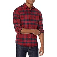 Cromoncent Camicia Uomo In Flanella Scozzese A Maniche Lunghe – Quadretti Bianco E Giallo, Taglia S - 3