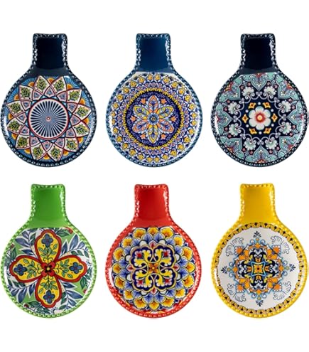 Set van 10 lepelsteunen voor aanrecht 5,5 inch keramische lepelsteunen lepelhouder voor fornuis top porseleinen spatel houder voor pollepel keukengerei accessoires buffet, wit