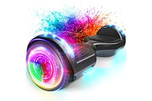 SISIGAD Hoverboards 6,5 Zoll Skateboard Kinder,Hoverboard mit Bluetooth - Led Licht mit Leistungsstarkem Motor Geschenk für Kinder