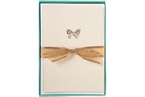 Graphique Box of Cards, Butterfly - Includes 10 Cards with Matching Envelopes and Storage Box, Cute Stationery Made of Durable Heavy Cardstock, Cards Measure 3.25" x 4.75"