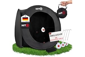 ‎HITX HITX® Steinschleuder Kugelfang XXL mit 3 Zielen | Pop-Up Kugelfangkasten | Aufbau in Sekunden | Zwille Zielbox zum Aufhängen oder Hinstellen | Slingshot Schleuder Targetbox