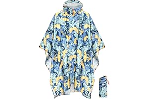 ANYOO Leichter Wasserdichter Regenjacken Wiederverwendbar Ripstop Atmungsaktiver Mehrzweck Regenmantel mit Kapuze Faltbare Schutzdecke Unterschlupf Plane Ideal für im Freien Camping Wandern Angeln