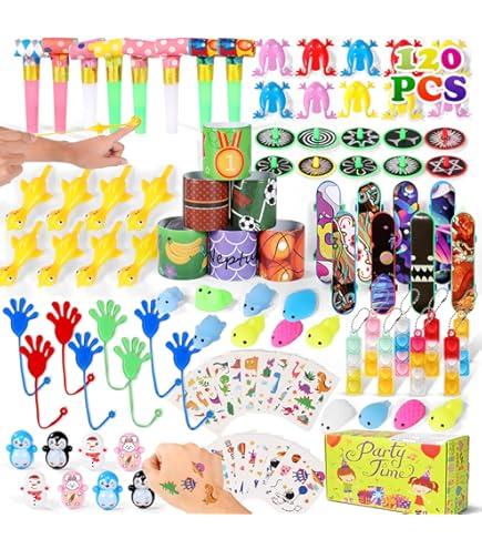 Partybeutel Füllung 72-teilig - Slap Armbänder, Tattoos, Squishy Toys Für Kinder