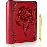 Aocii Leather Journal for Women, A5 Lined Journal Notebook, Cute Journal for Writing, Hardcover, Vintage, Travel Journal, 224